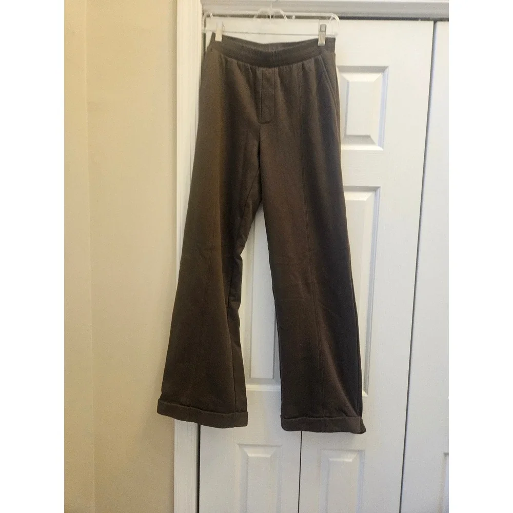 Alo Yoga Accolade Straight Leg Sweatpants Espresso Brown Lounge Pants Womens